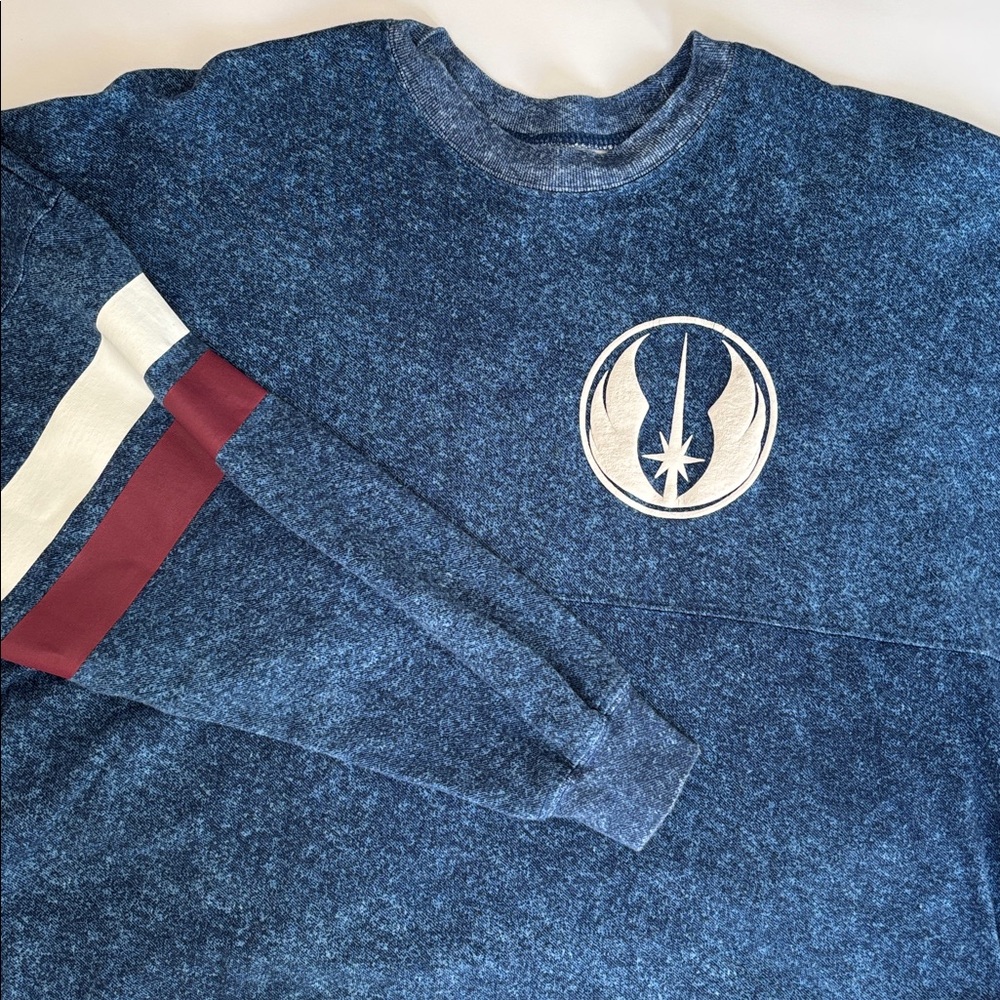 Disney Spirit Jersey Skywalker Academy Heather Blue Long Sleeve‎ Mens Medium